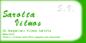 sarolta vilmos business card